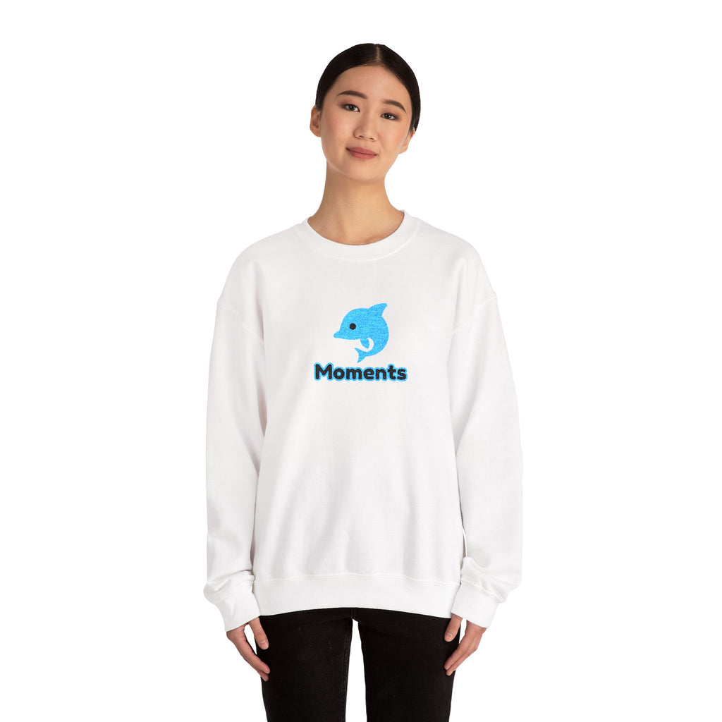 Embroidered Dolphin Moments Crewneck Sweatshirt