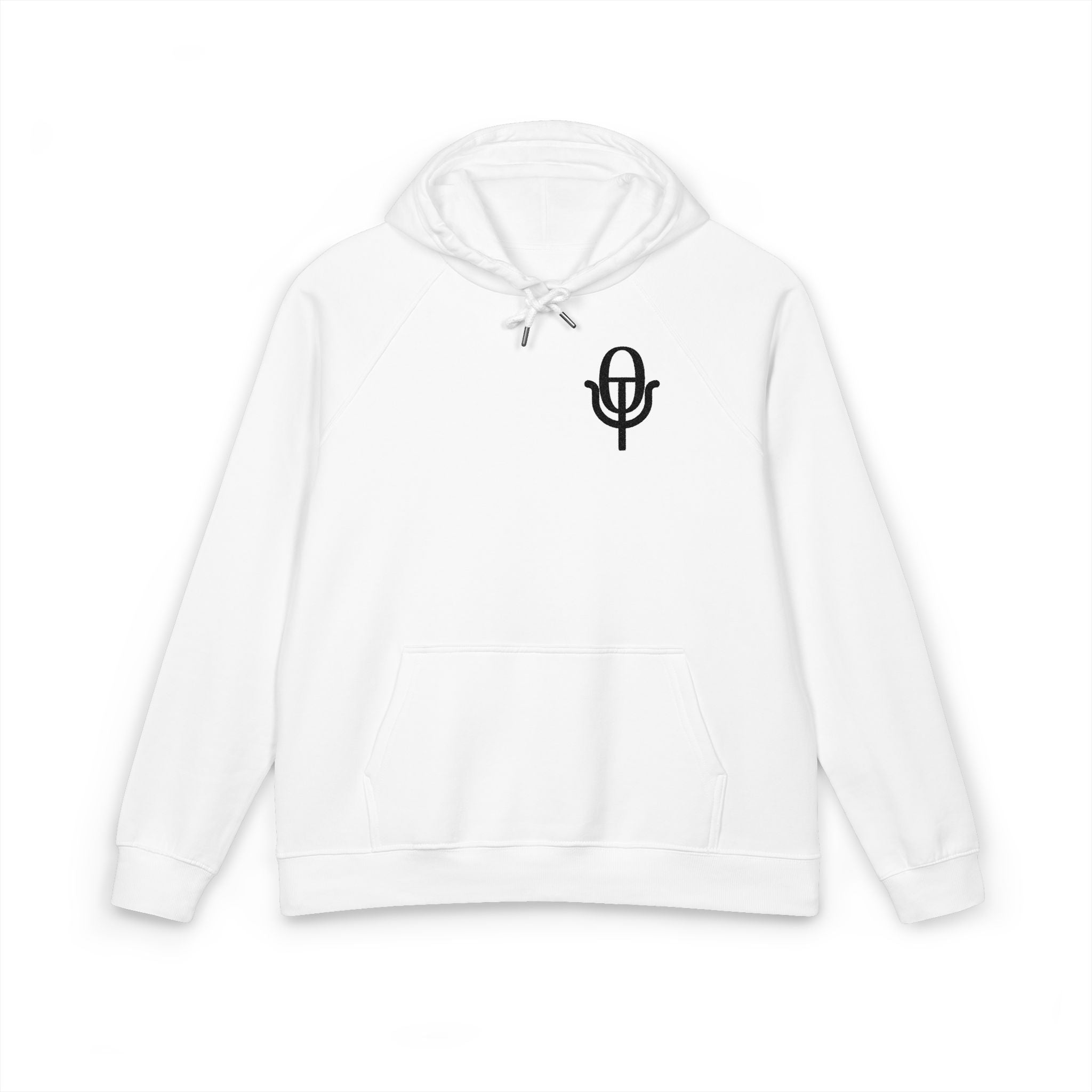 Theta & Psi Embroidered Hoodie — Greek Letter Raglan Hoodie