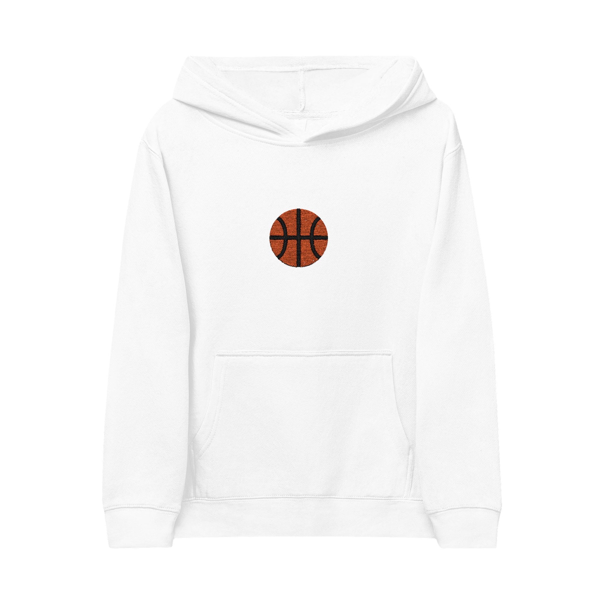 Kids Basketball Fleece Hoodie — Embroidered