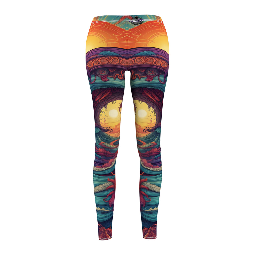 Leggings - Imprinting Cosmos Women's Cut & Sew Casual Leggings