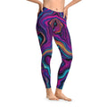 Devind Bold Lines Stretchy Leggings — All-Over Print