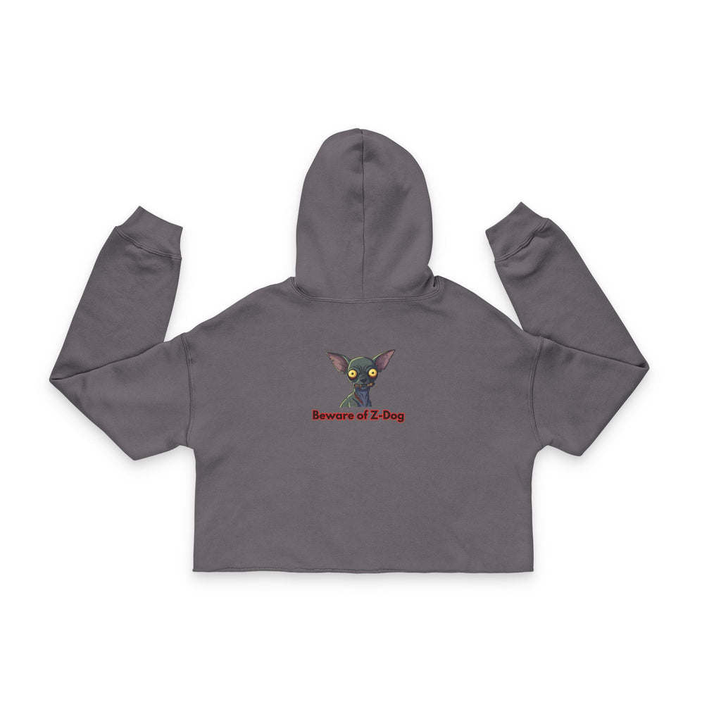 Zombie Dog "Beware of Z‑Dog" Cropped Hoodie