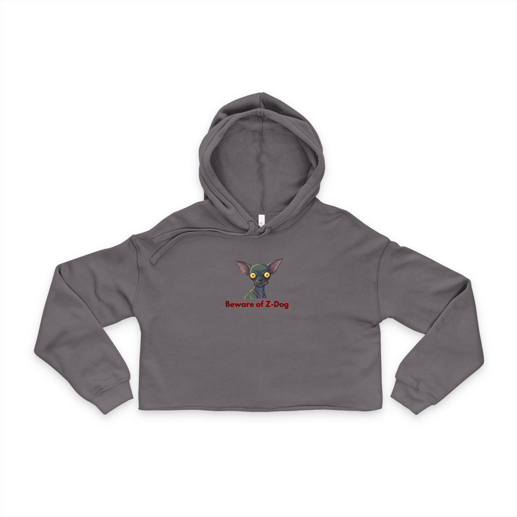 Zombie Dog "Beware of Z‑Dog" Cropped Hoodie
