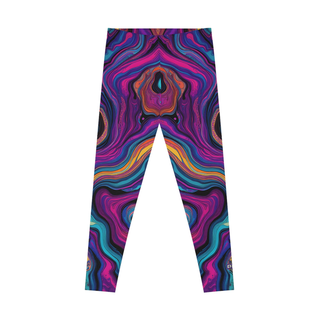 Devind Bold Lines Stretchy Leggings — All-Over Print