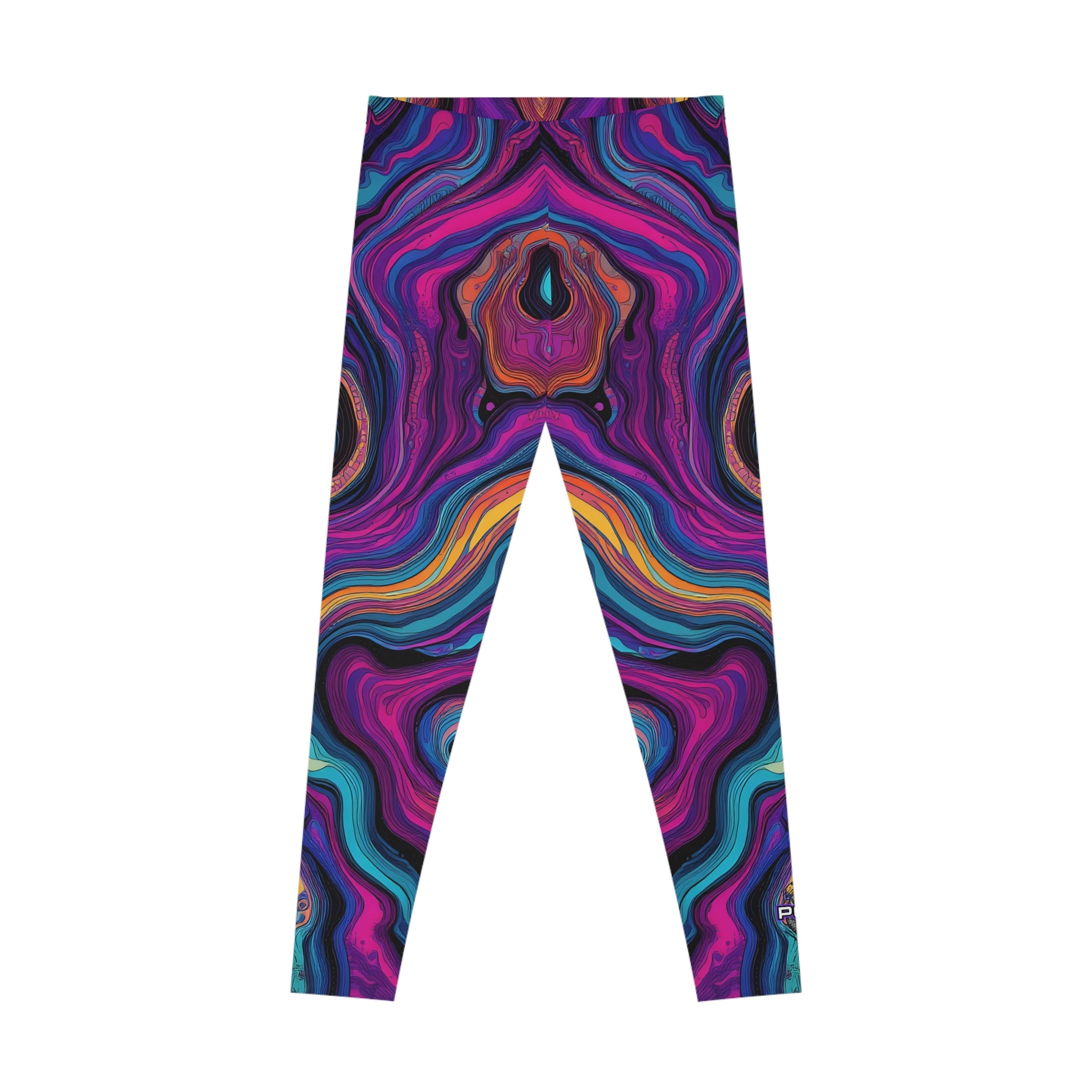 Devind Bold Lines Stretchy Leggings — All-Over Print