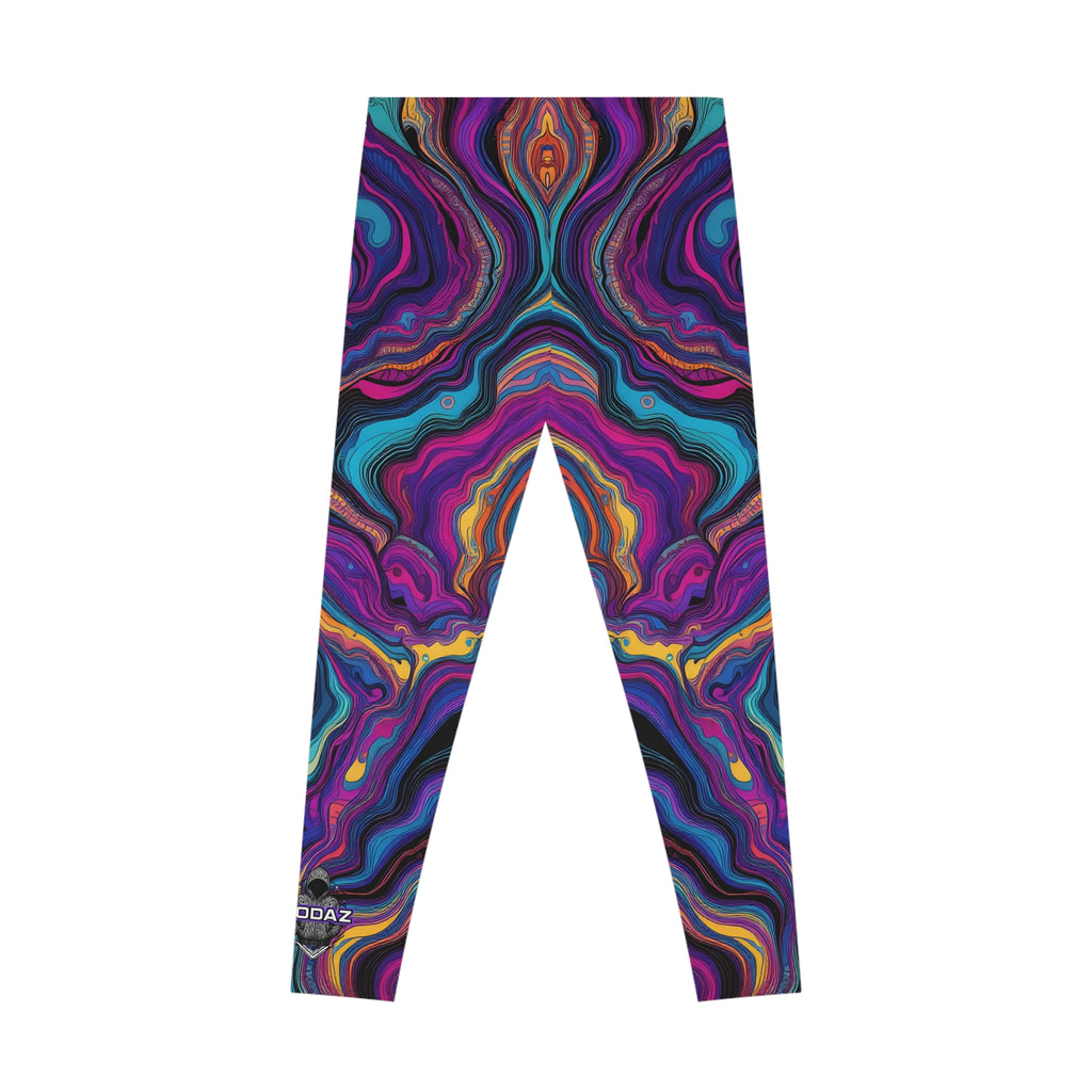 Devind Bold Lines Stretchy Leggings — All-Over Print