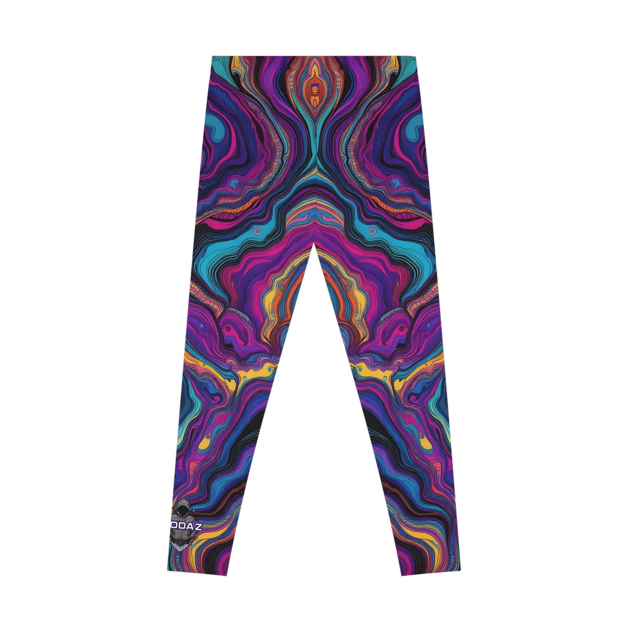 Devind Bold Lines Stretchy Leggings — All-Over Print