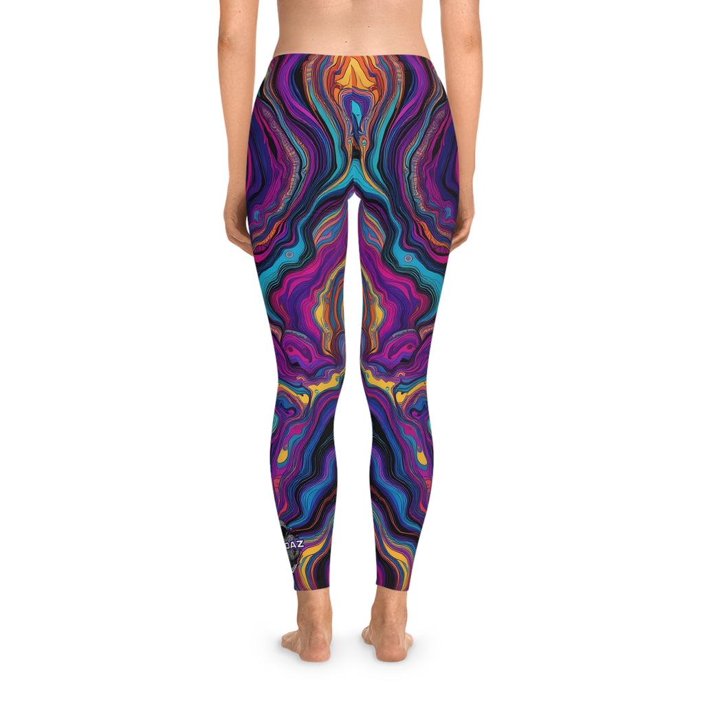Devind Bold Lines Stretchy Leggings — All-Over Print